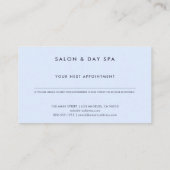 ミニマルモダンリストブルーリネンとライトブルー 予約カード (裏面)