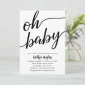 ミニマルモダンリストプレイドベビーシャワー 招待状 (スタンド正面)