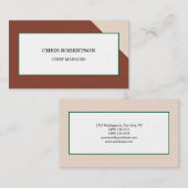 ミニマルモダンリストプレインプレミアムリネン 名刺 (正面/裏面)