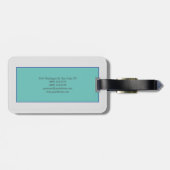 ミニマルモダンリストプレーンブルーグレー名前を追加 ラゲッジタグ (裏面横)