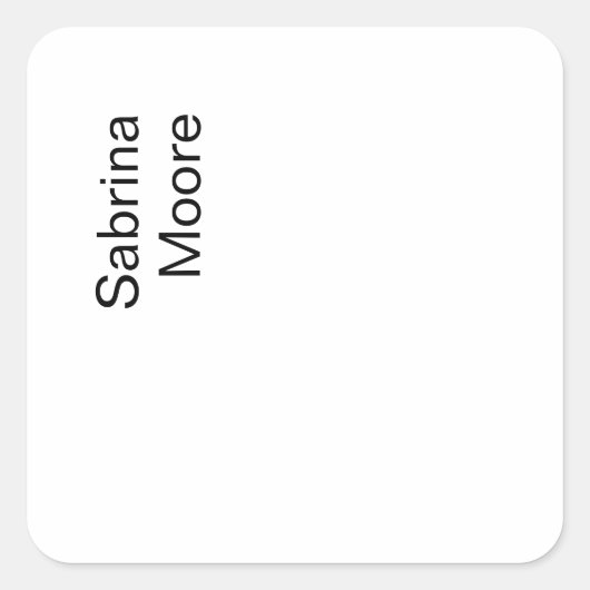 ミニマルモダンリストプレーンプロフェッショナルの名前の追加 スクエアシール (正面)