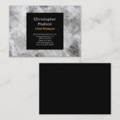 ミニマルモダンリストプレーン抽象芸術ブラックグレー 名刺 (正面/裏面)