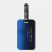 ミニマルモダンリストプレーン濃い青の黒 ラゲッジタグ (裏面縦)