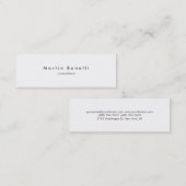 ミニマルモダンリストプレーン薄型ビジネスカード スキニー名刺 (正面/裏面)