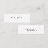 ミニマルモダンリストプレーン薄型ビジネスカード スキニー名刺 (正面/裏面)