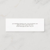 ミニマルモダンリストプレーン薄型ビジネスカード スキニー名刺 (裏面)