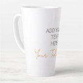 ミニマルモダンリストプレーン追加パーソナライズされた文字 カフェラテマグ (左アングル)