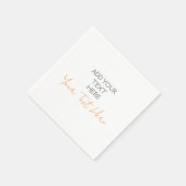 ミニマルモダンリストプレーン追加パーソナライズされた文字 スタンダードカクテルナプキン (角)