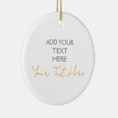 ミニマルモダンリストプレーン追加パーソナライズされた文字 セラミックオーナメント (右)