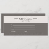 ミニマルモダンリストプロフェッショナルギフト証明書 (正面/裏面)