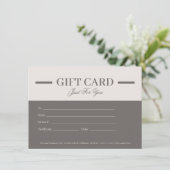 ミニマルモダンリストプロフェッショナルギフト証明書 (スタンド正面)