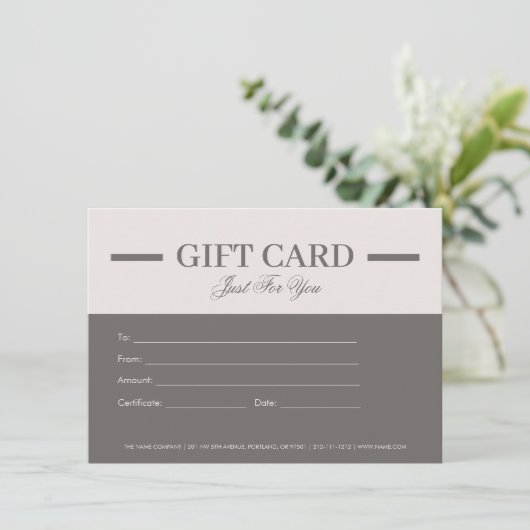 ミニマルモダンリストプロフェッショナルギフト証明書 (スタンド正面)