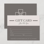 ミニマルモダンリストプロフェッショナルギフト証明書 (正面/裏面)