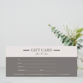 ミニマルモダンリストプロフェッショナルギフト証明書