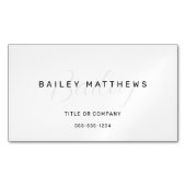 ミニマルモダンリストプロフェッショナルスクリプエレガントト マグネット名刺 (正面)