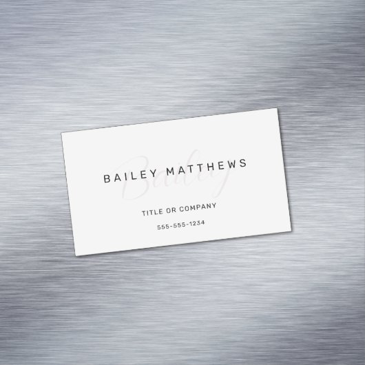 ミニマルモダンリストプロフェッショナルスクリプエレガントト マグネット名刺 (インサイチュ)