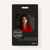 ミニマルモダンリストプロフェッショナルフォトロゴQR バッジ (正面)