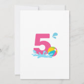 ミニマルモダンリストプールパーティーガール誕生日 招待状 (裏面)