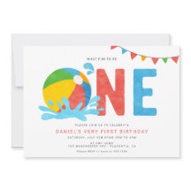 ミニマルモダンリストプールパーティー最初の誕生日