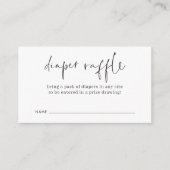 ミニマルモダンリストベビーシャワーおむつラッフル エンクロージャーカード (正面)