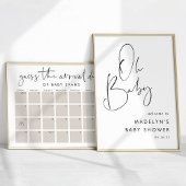 ミニマルモダンリストベビーシャワーウェルカムサイン ポスター