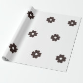 ミニマルモダンリストベージュとブラウンヴィンテージパターン ラッピングペーパー (アンロールド)