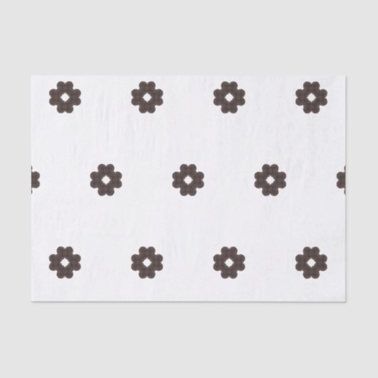 ミニマルモダンリストベージュとブラウンヴィンテージパターン 薄葉紙 (正面)