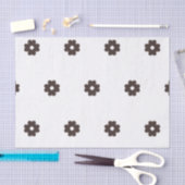 ミニマルモダンリストベージュとブラウンヴィンテージパターン 薄葉紙 (クラフト)