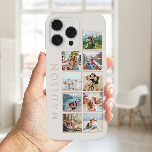 ミニマルモダンリストベージュカスタムフォトモノグラム Case-Mate iPhoneケース