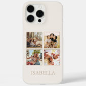 ミニマルモダンリストベージュカスタムフォトモノグラム Case-Mate iPhoneケース (裏面)