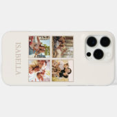 ミニマルモダンリストベージュカスタムフォトモノグラム Case-Mate iPhoneケース (裏面 (横))