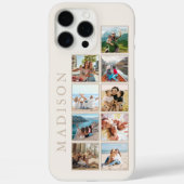 ミニマルモダンリストベージュカスタムフォトモノグラム Case-Mate iPhoneケース (裏面)