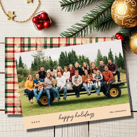 ミニマルモダンリストベージュクリスマス シーズンカード