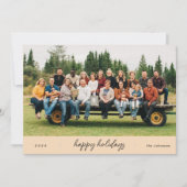 ミニマルモダンリストベージュクリスマス シーズンカード (正面)