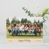 ミニマルモダンリストベージュクリスマス シーズンカード (スタンド正面)