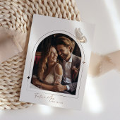 ミニマルモダンリストベージュバタフライブライダルシャワー 招待状