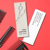 ミニマルモダンリストベージュ美容師 スキニー名刺