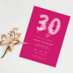 ミニマルモダンリストホットピンク30th誕生日パーティー 招待状<br><div class="desc">このミニマルタイポグラフィ30歳の誕生日パーティの招待状は誕生日パーティーにモダン最適だ。このシンプルデザインは、ホットピンクの背景にクラシックホワイト文字を備えている。任意の色でカスタマイズ可能保デザインとエレガント現状のまま、または独自のグラフィックとアートワークを追加してカスタマイズ。レイアウト、フォント、文字サイズの変更など、このデザインの高度なカスタマイズを行うには、上クリックの「」ボタカスタマイズンを使用してください。何か連絡質問があれば私に頼む！</div>
