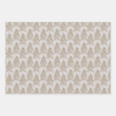 ミニマルモダンリストホリデーツリーパターン ラッピングペーパーシート (正面3)