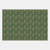 ミニマルモダンリストホリデーツリーパターン ラッピングペーパーシート (正面2)