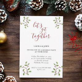 ミニマルモダンリストホリデーパーティー 案内状