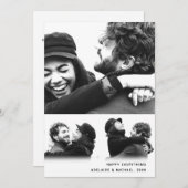 ミニマルモダンリストホリデーフォトコラージュカード シーズンカード (正面/裏面)