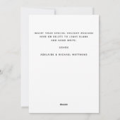 ミニマルモダンリストホリデーフォトコラージュカード シーズンカード (裏面)