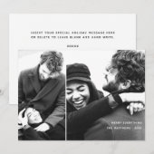 ミニマルモダンリストホリデーフォトコラージュカード シーズンカード (正面/裏面)