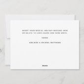 ミニマルモダンリストホリデーフォトコラージュカード シーズンカード (裏面)