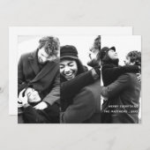 ミニマルモダンリストホリデーフォトコラージュカード シーズンカード (正面/裏面)