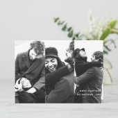 ミニマルモダンリストホリデーフォトコラージュカード シーズンカード (スタンド正面)