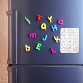 ミニマルモダンリストホワイトとベージュ2024カレンダー マグネット