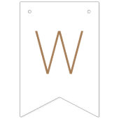 ミニマルモダンリストホワイトウェルカムベビーシャワー バンティングフラッグ (第3の旗)