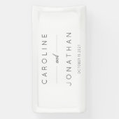 ミニマルモダンリストホワイトカスタムウェディング 横断幕 (縦)